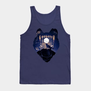 wolf moon howl Tank Top